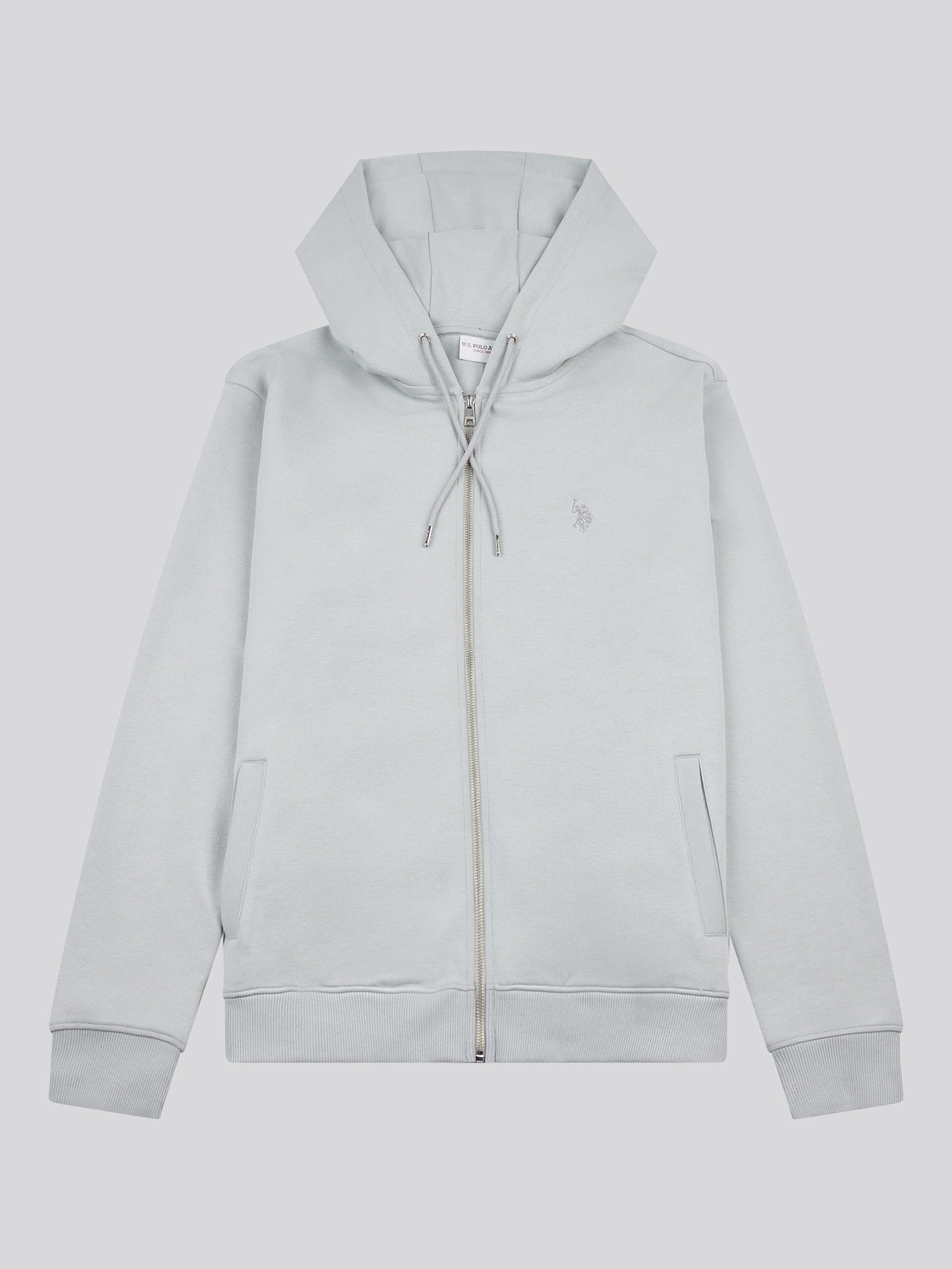 Mens Double Horsemen Zip Hoodie in High Rise