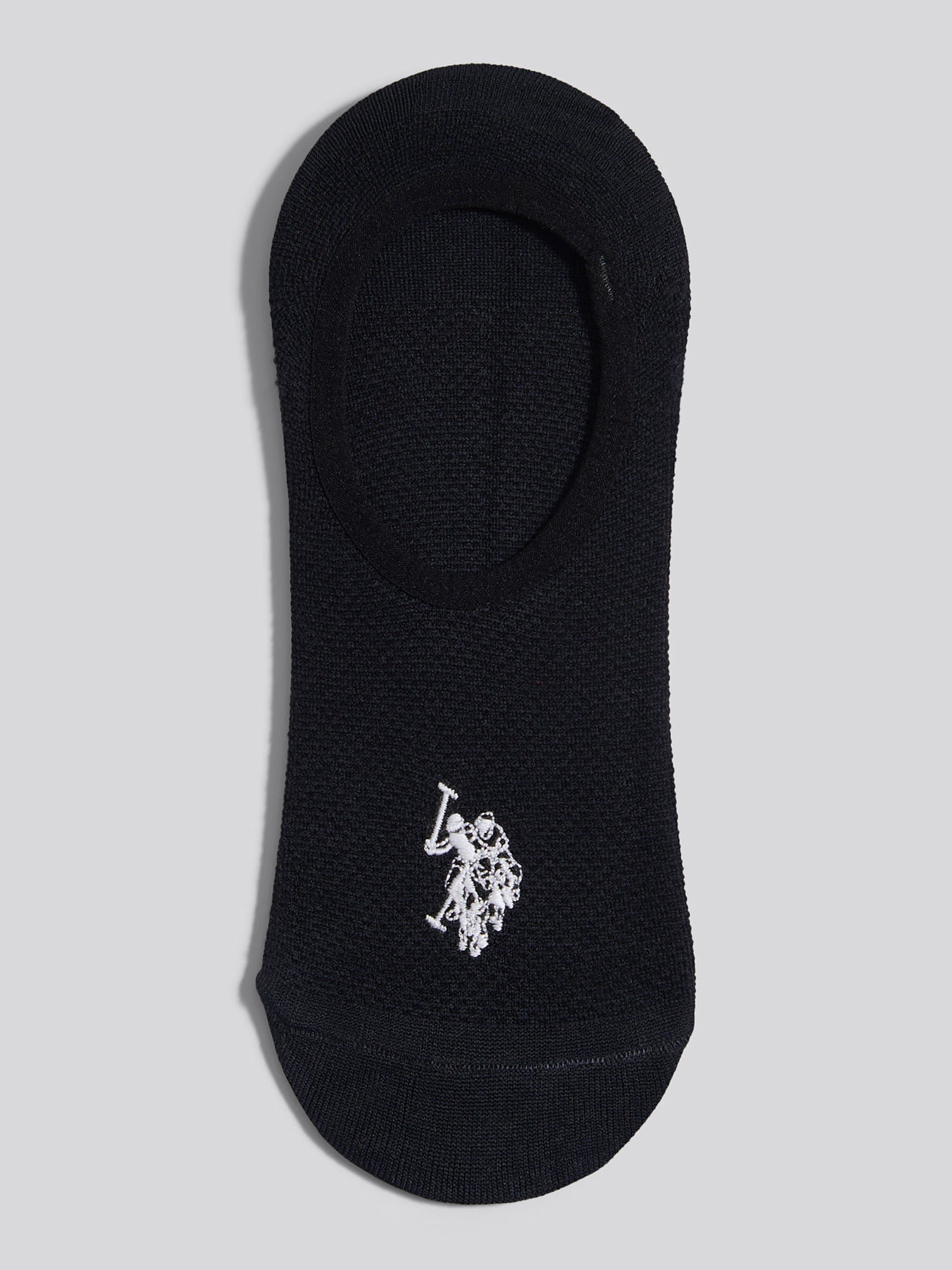 Mens 3 Pack Invisible Trainer Socks Black Bright White DHM