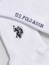 Mens 3 Pack Quarter Sports Sock Bright White
