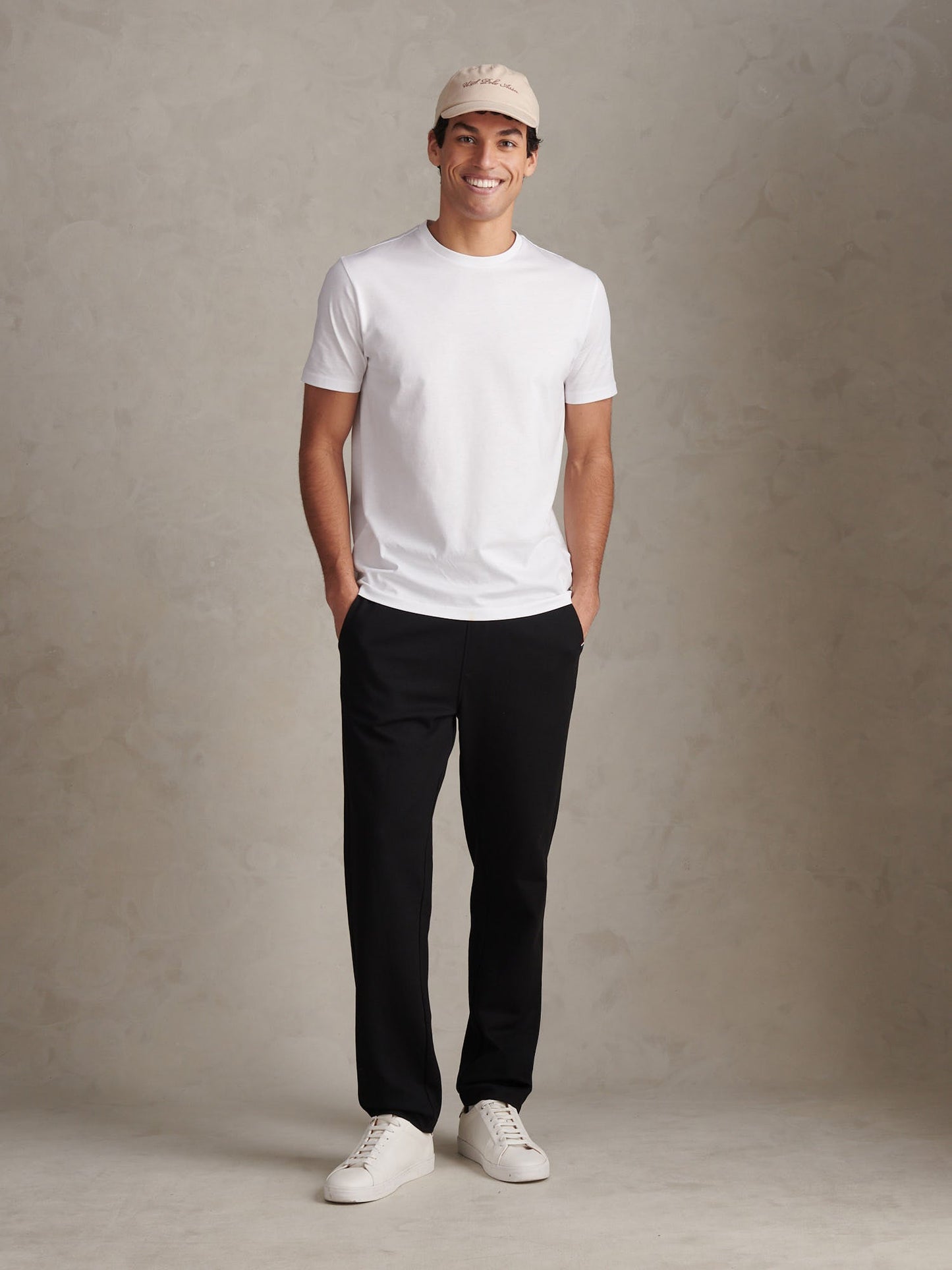Mens Jersey Double Horsemen Trousers Black