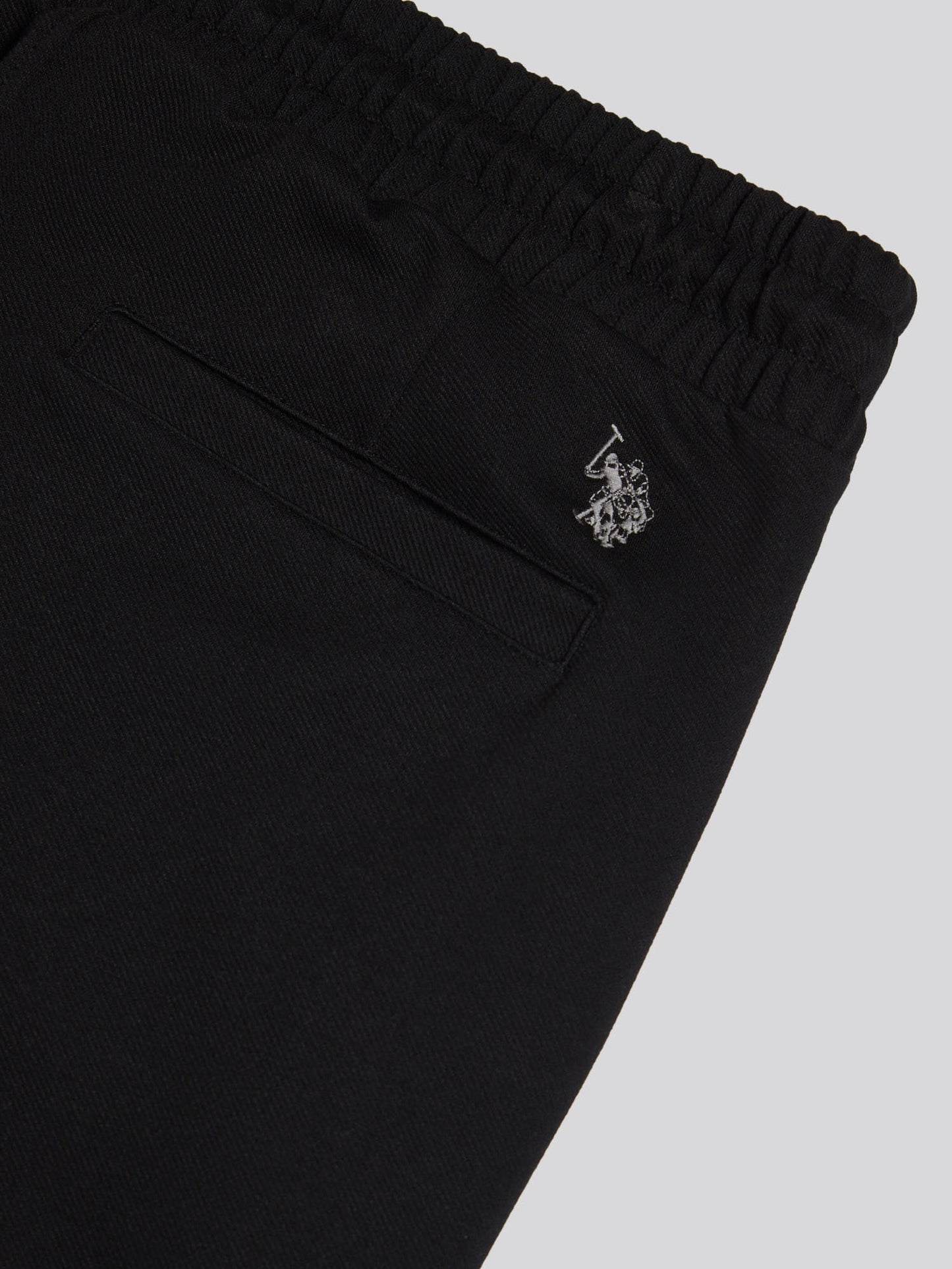Mens Jersey Double Horsemen Trousers Black
