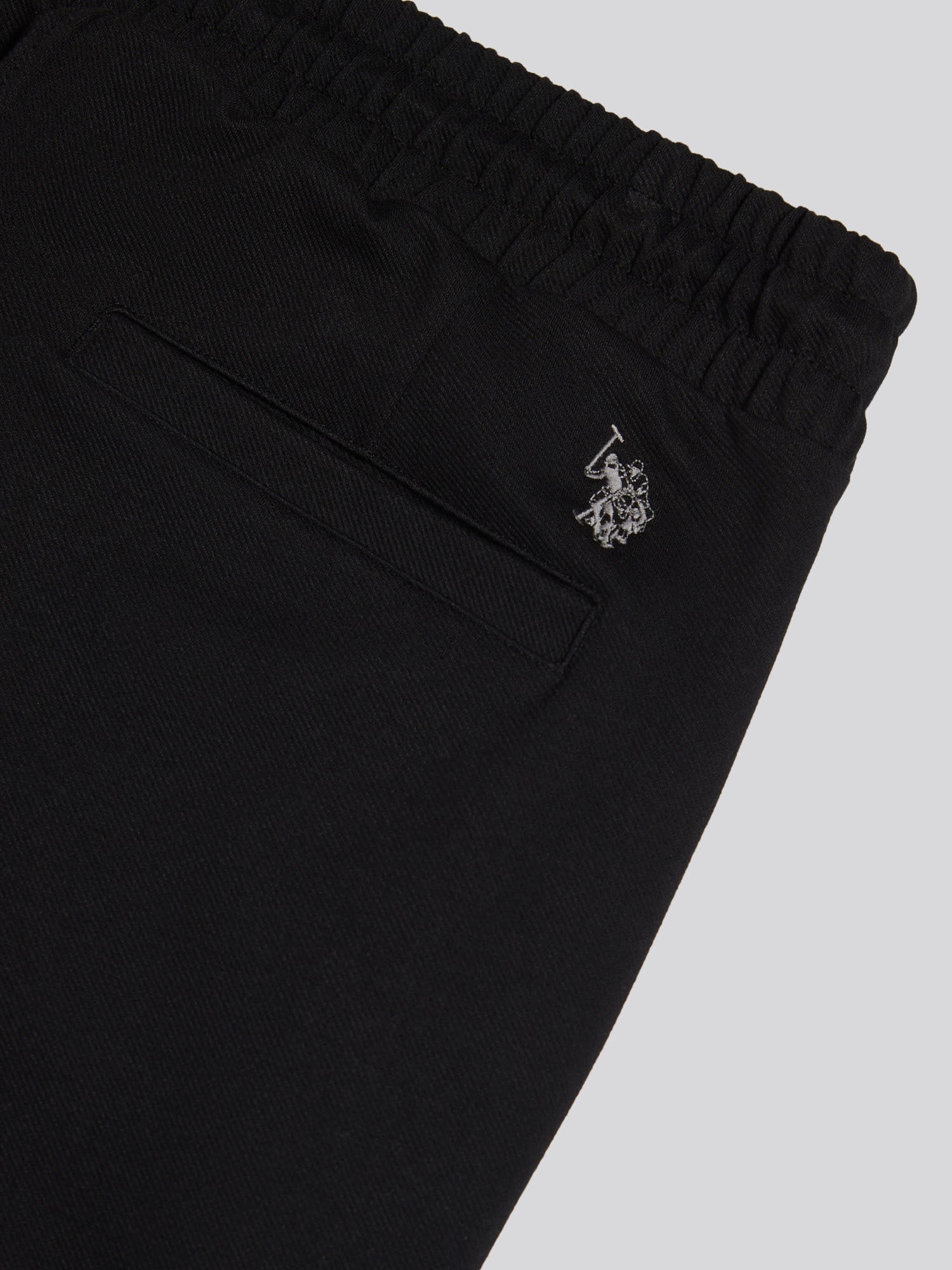 Mens Jersey Double Horsemen Trousers Black