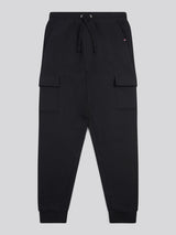 Mens Double Horsemen Cargo Sweat Jogger in Black