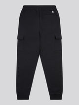 Mens Double Horsemen Cargo Sweat Jogger in Black