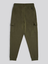 Mens Double Horsemen Cargo Sweat Jogger in Forest Night