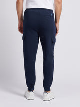 Mens Double Horsemen Cargo Sweat Jogger in Dark Sapphire Navy / Moonlight Blue DHM