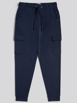 Mens Double Horsemen Cargo Sweat Jogger in Dark Sapphire Navy / Moonlight Blue DHM