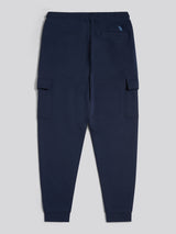 Mens Double Horsemen Cargo Sweat Jogger in Dark Sapphire Navy / Moonlight Blue DHM