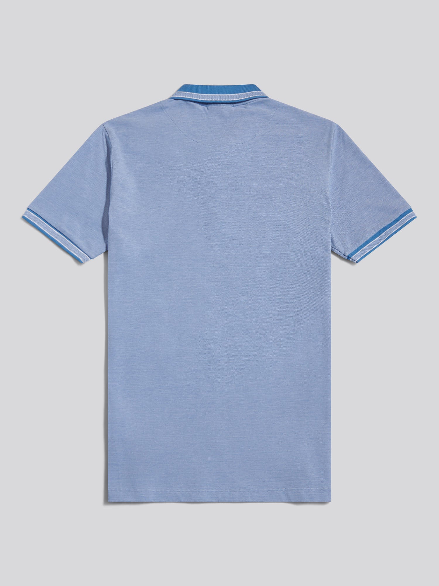 Mens Two Tone Tipped Pique Polo Shirt Riviera