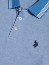 Mens Two Tone Tipped Pique Polo Shirt Riviera
