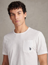 Mens Slub Pocket T-Shirt Bright White