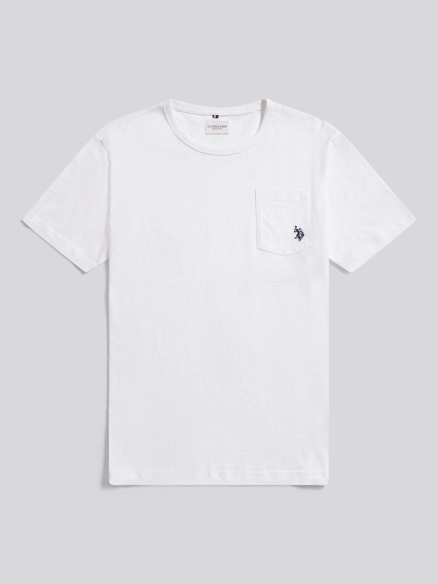 Mens Slub Pocket T-Shirt Bright White