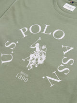 Mens Minimal Circle Print T-Shirt Sea Spray