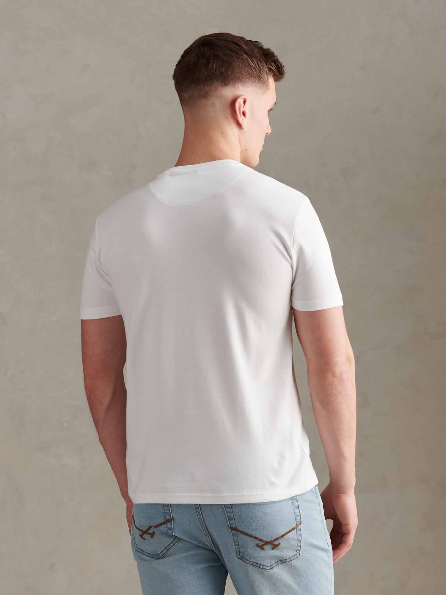 Mens Arch Script Graphic T-Shirt Bright White