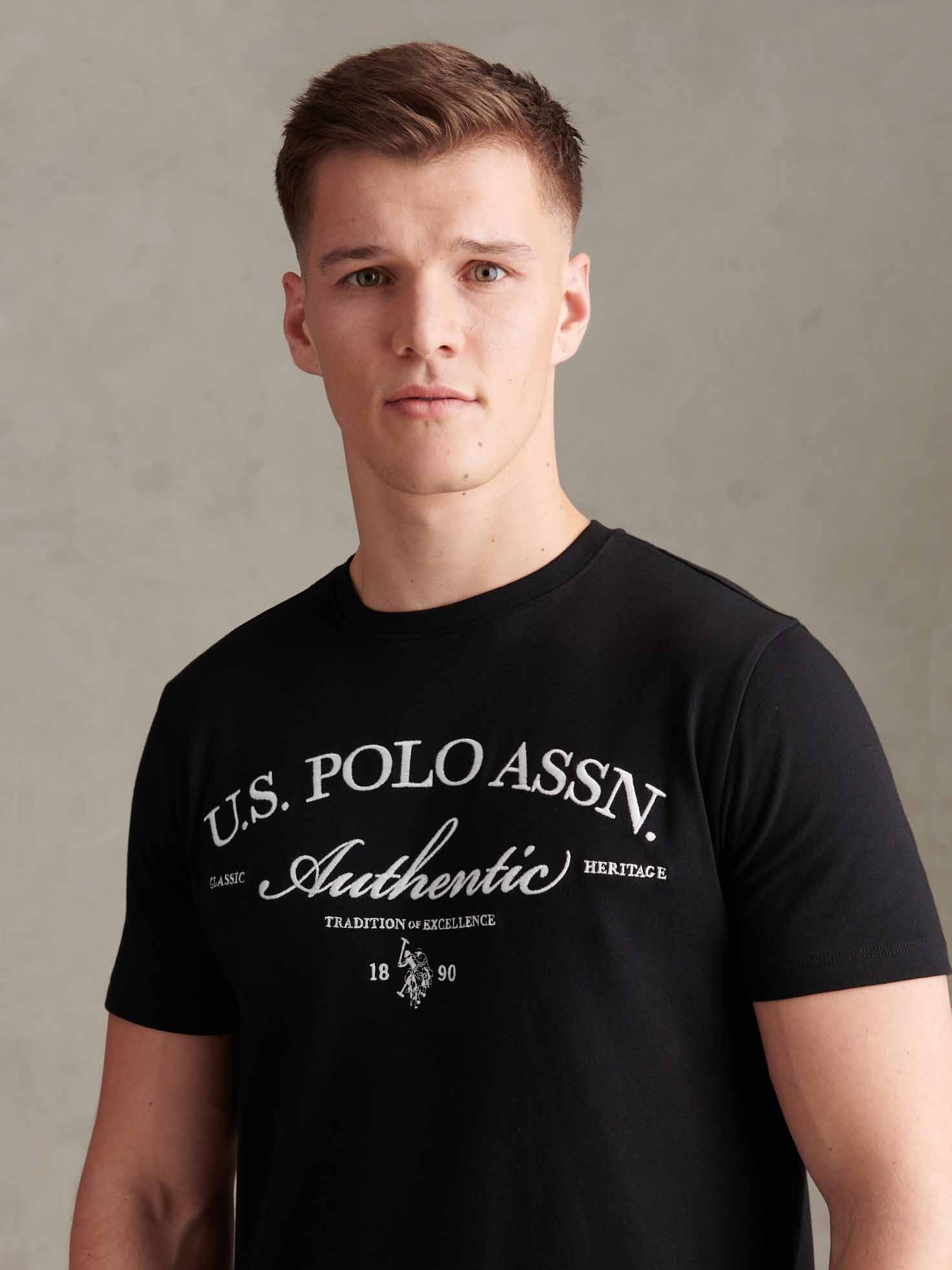 Mens Arch Script Graphic T-Shirt Black