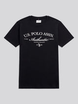 Mens Arch Script Graphic T-Shirt Black