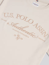 Mens Arch Script Graphic T-Shirt Beige