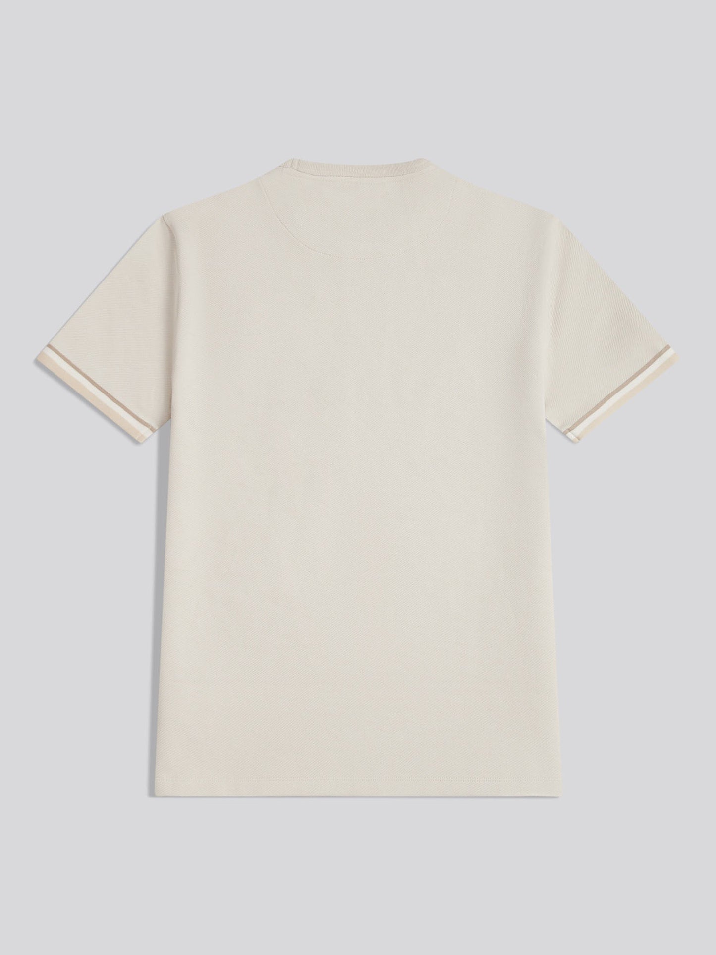 Mens Twill Taped T-Shirt Beige