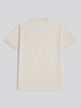 Mens Twill Taped T-Shirt Beige