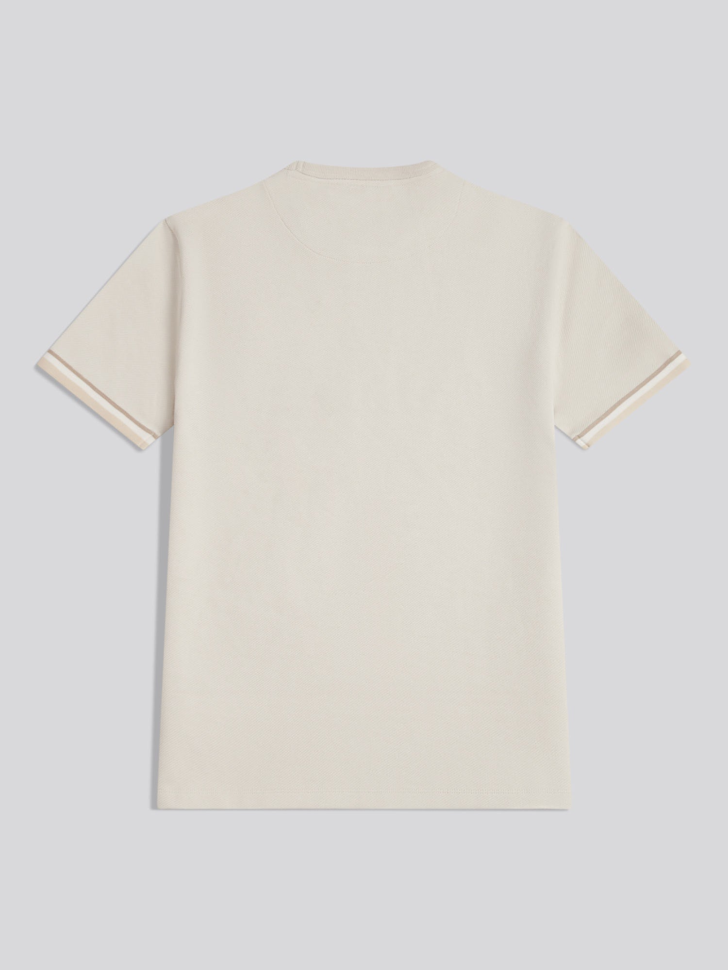 Mens Twill Taped T-Shirt Beige