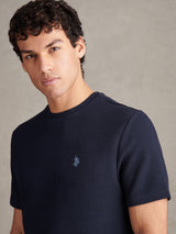 Mens Waffle Jersey T-Shirt Dark Sapphire Navy
