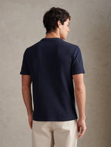 Mens Waffle Jersey T-Shirt Dark Sapphire Navy