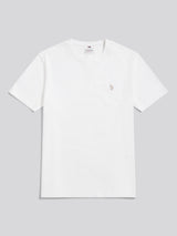 Mens Rib Texture T-Shirt Bright White