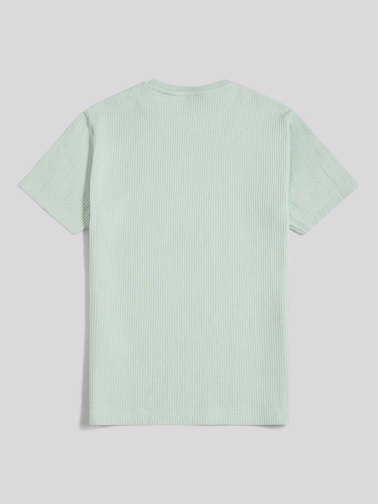 Mens Rib Texture T-Shirt Aqua Foam