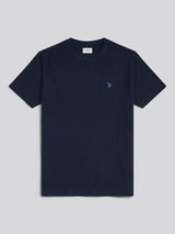 Mens Rib Texture T-Shirt Dark Sapphire Navy