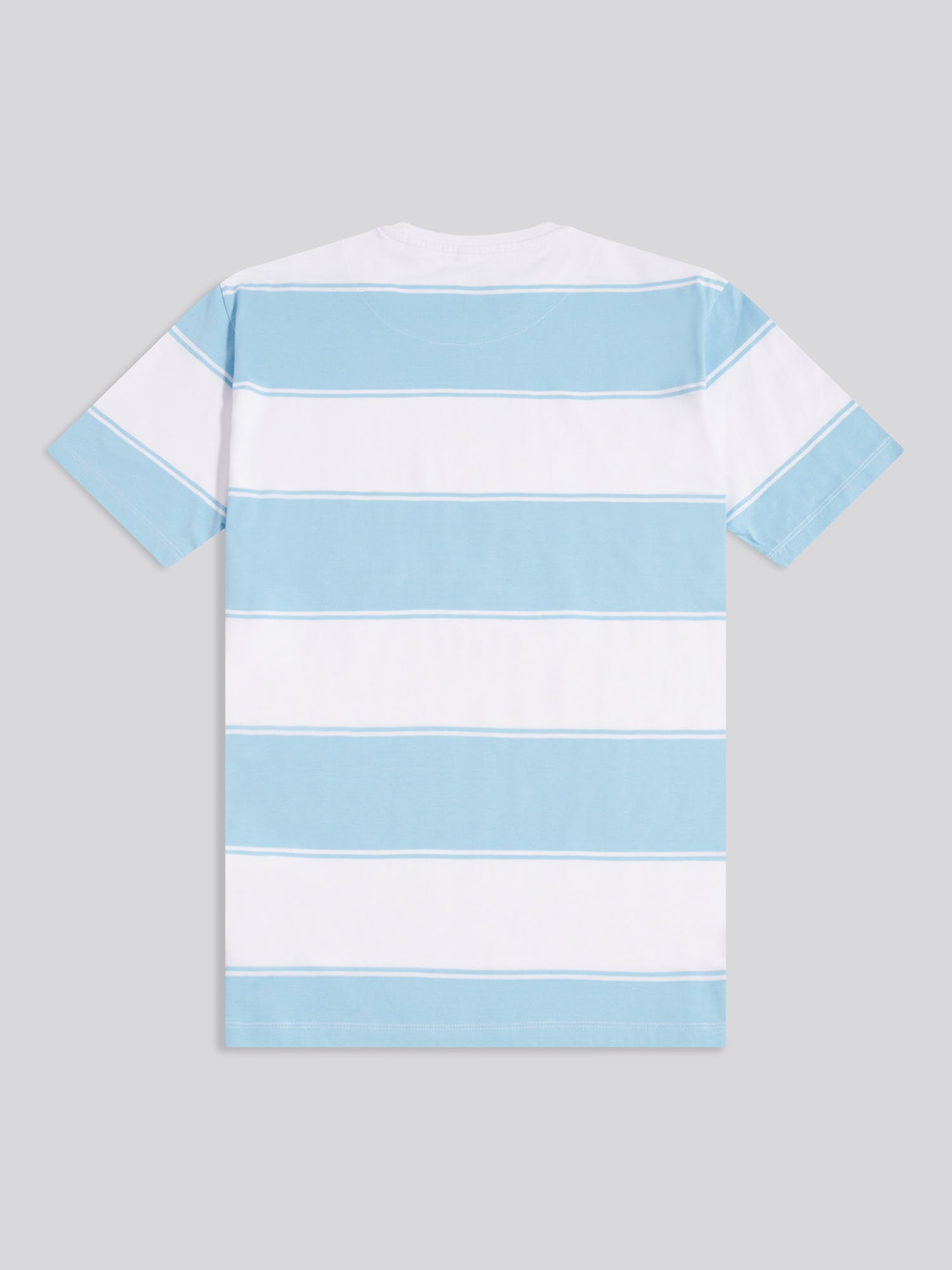 Mens Wide Stripe T-Shirt Air Blue