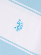 Mens Wide Stripe T-Shirt Air Blue