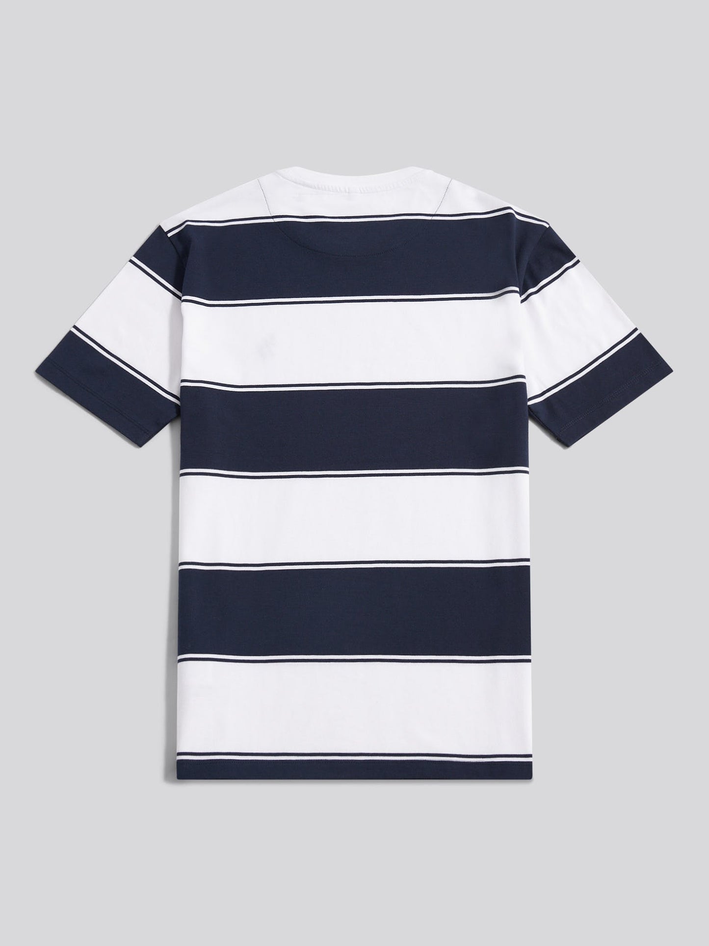 Mens Wide Stripe T-Shirt Dark Sapphire Navy