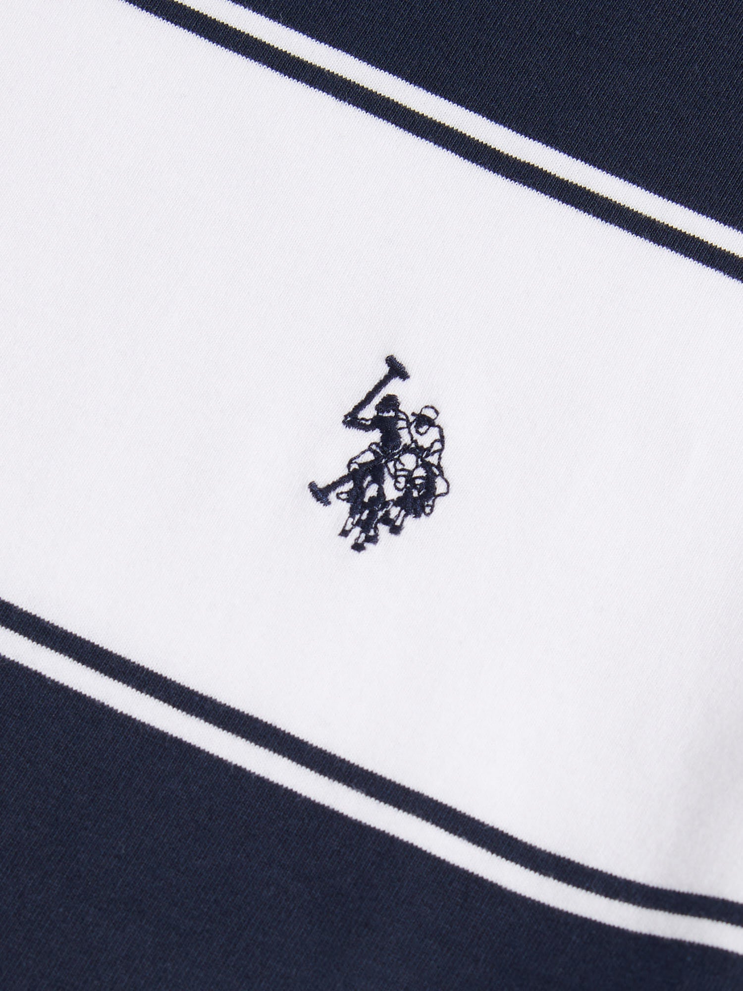 Mens Wide Stripe T-Shirt Dark Sapphire Navy