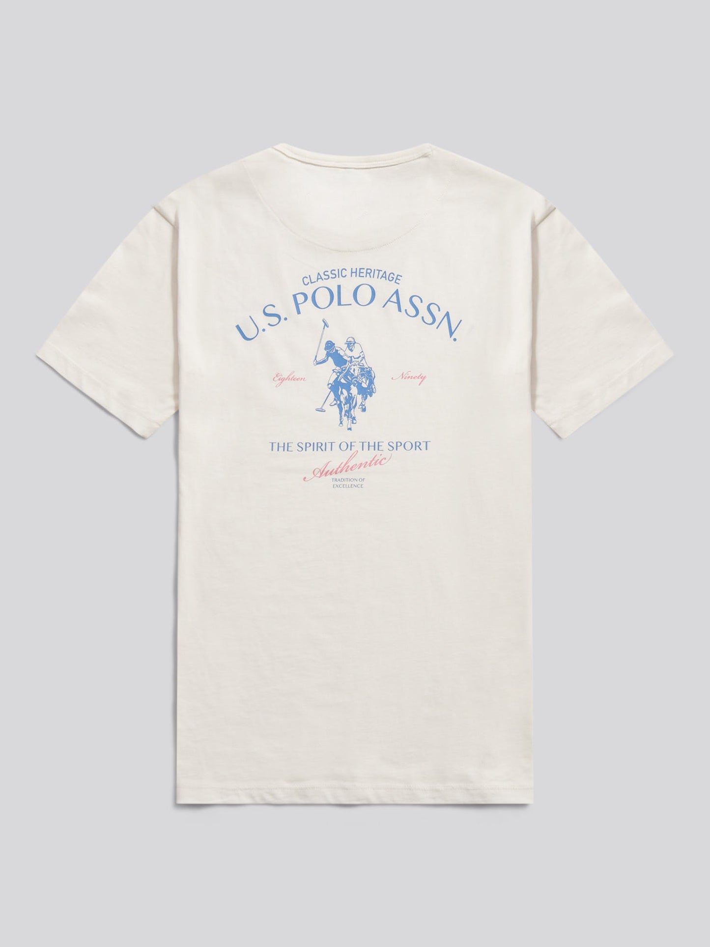 Mens Spirit Of Sport Back Graphic T-Shirt Whisper White