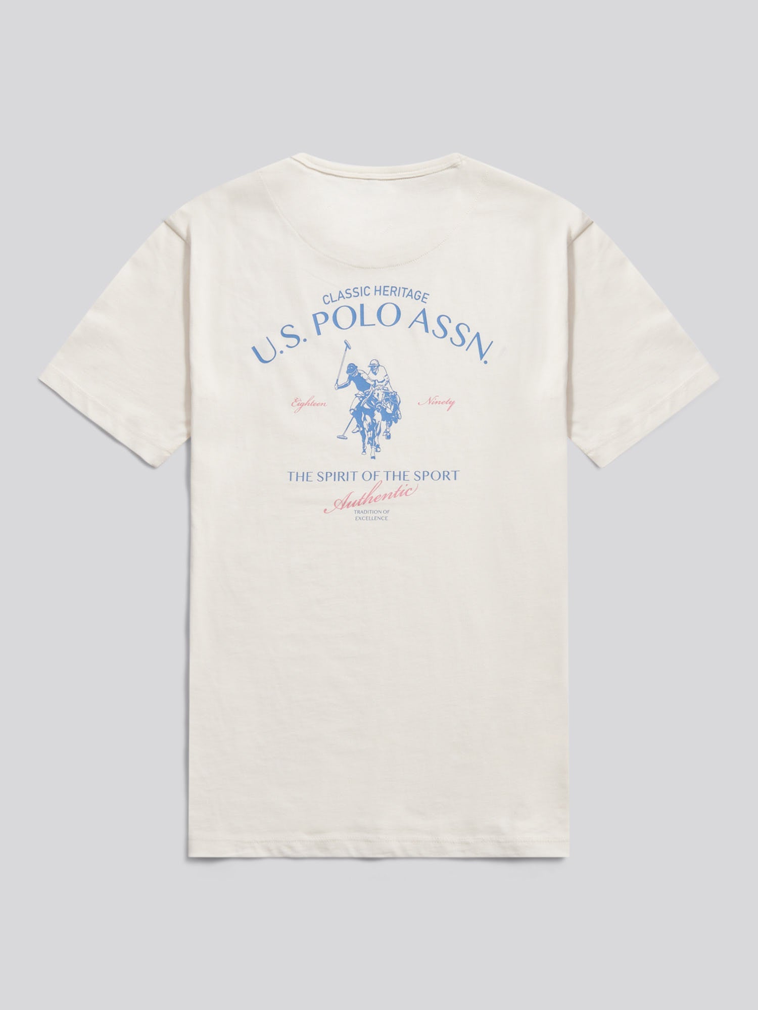 Mens Spirit Of Sport Back Graphic T-Shirt Whisper White