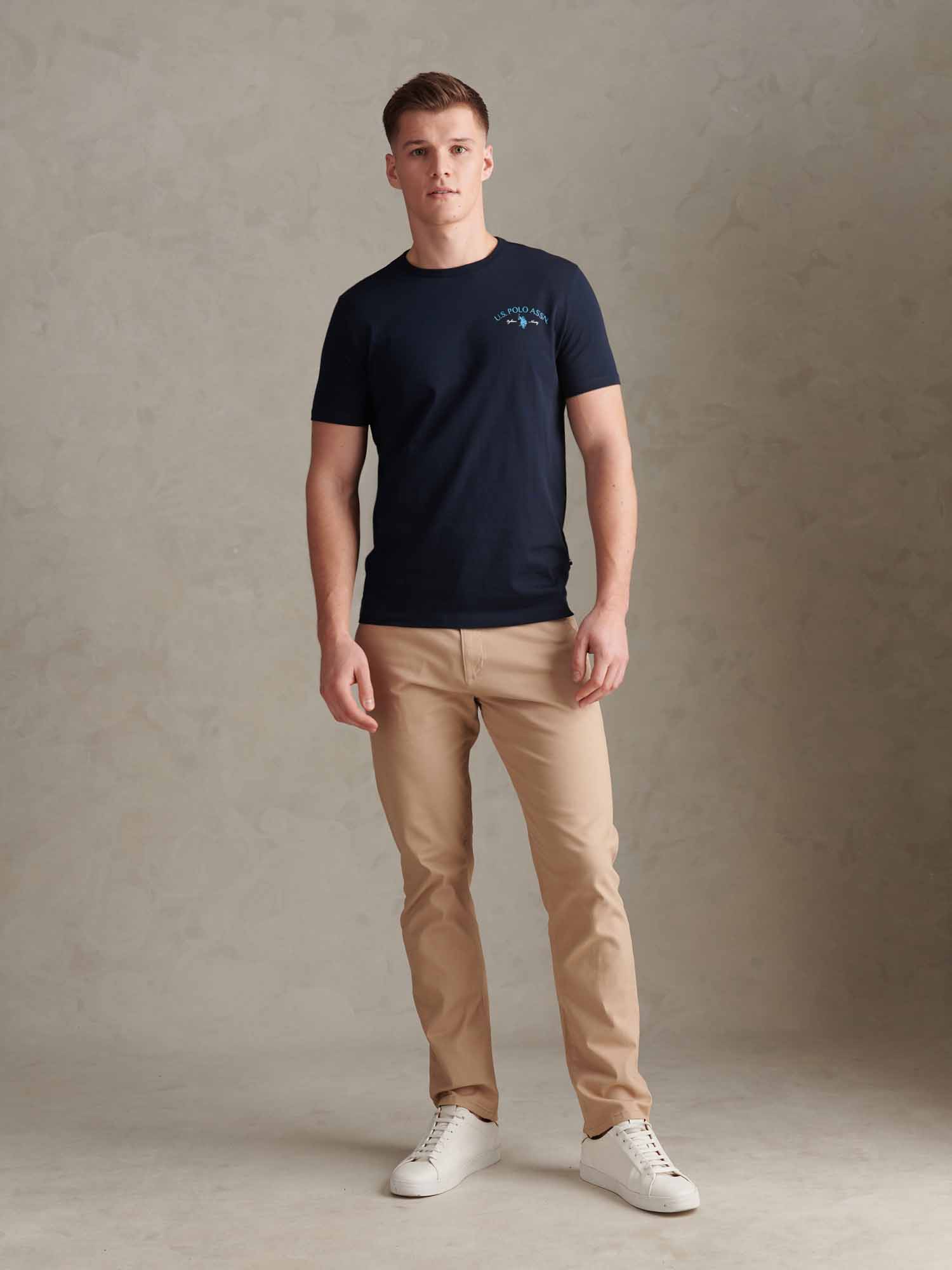 Mens Spirit Of Sport Back Graphic T-Shirt Dark Sapphire Navy