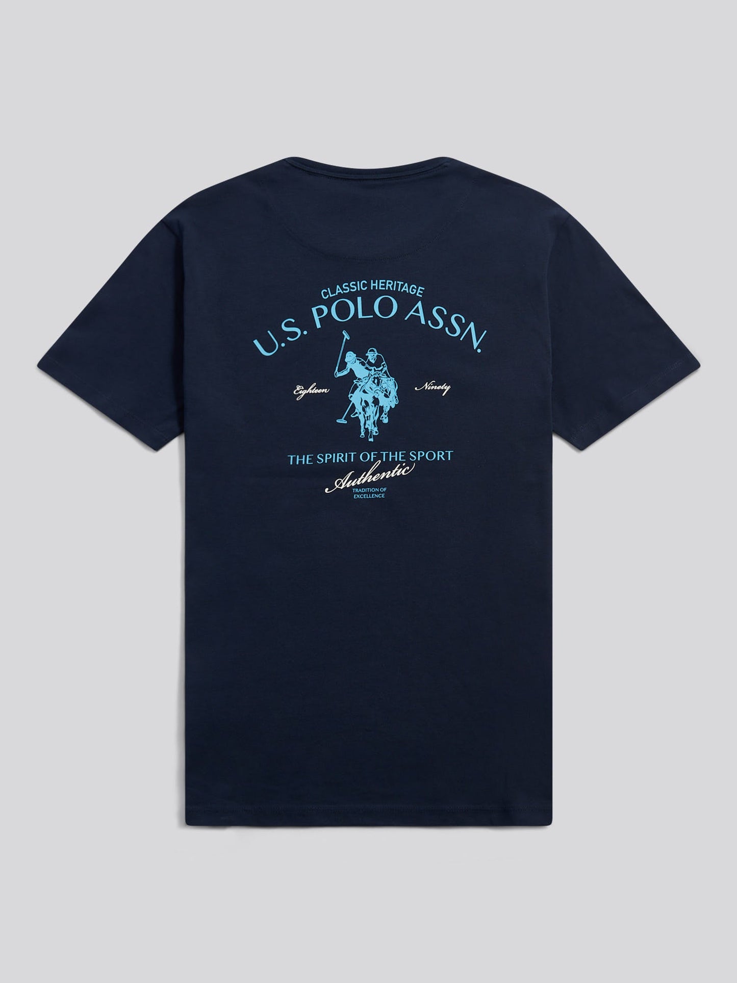 Mens Spirit Of Sport Back Graphic T-Shirt Dark Sapphire Navy