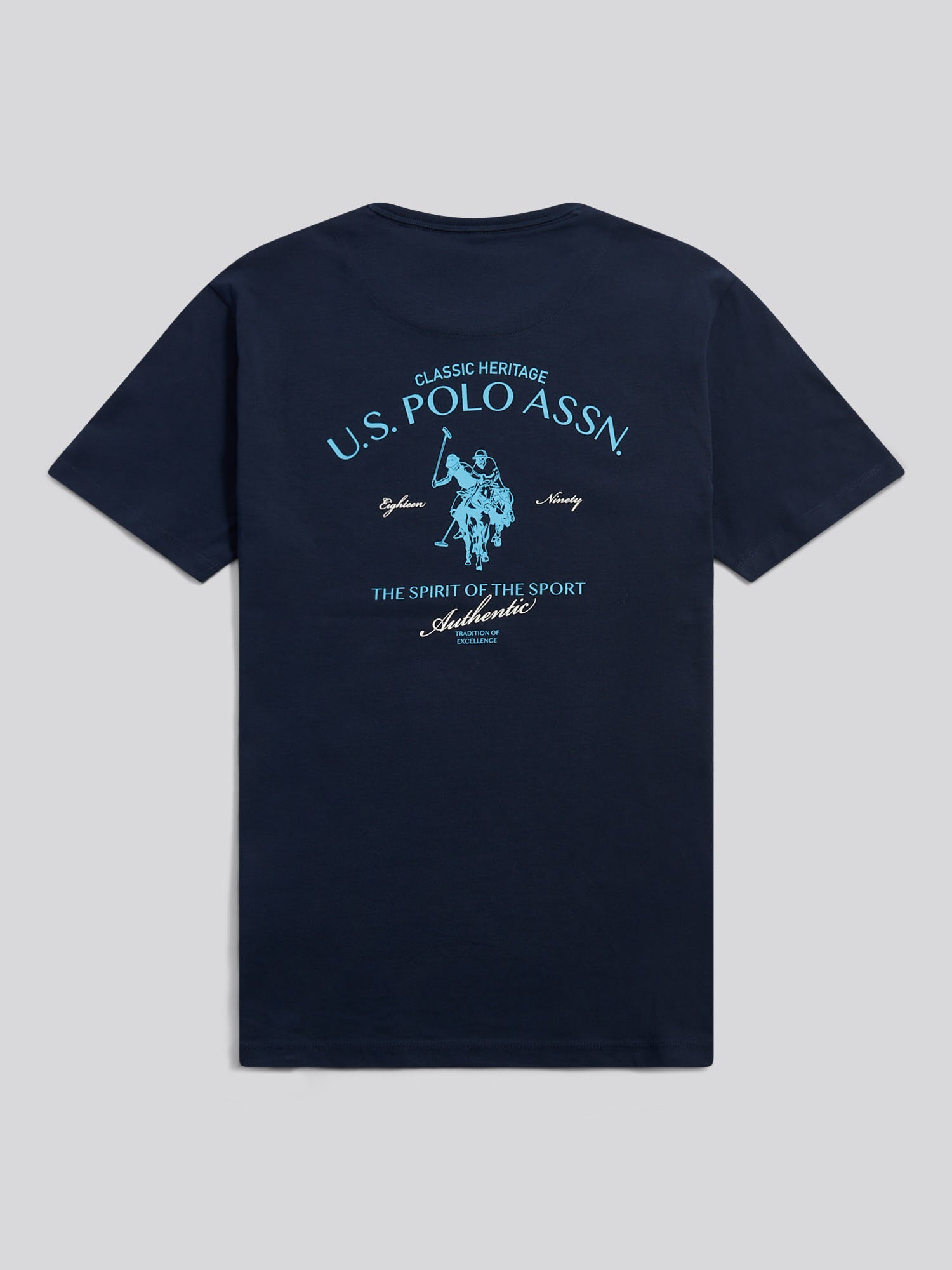 Mens Spirit Of Sport Back Graphic T-Shirt Dark Sapphire Navy