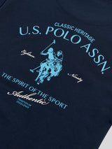 Mens Spirit Of Sport Back Graphic T-Shirt Dark Sapphire Navy