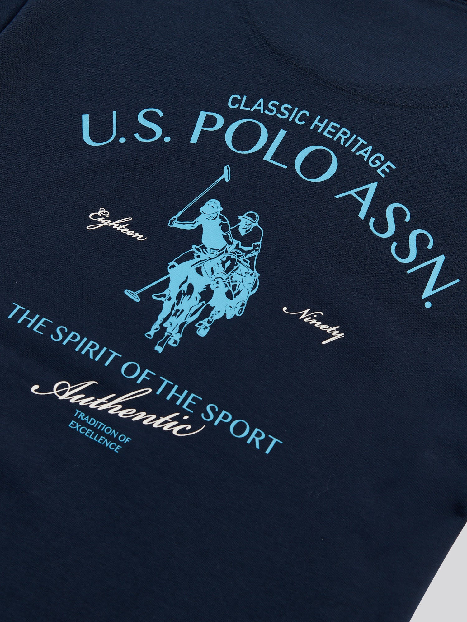 Mens Spirit Of Sport Back Graphic T-Shirt Dark Sapphire Navy