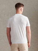 Mens Subtle Texture Double Horsemen T-Shirt Bright White