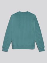 Mens Vertical Texture Double Horsemen Sweatshirt Arctic