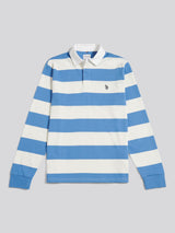 Mens Classic Stripe Rugby Shirt Whisper White