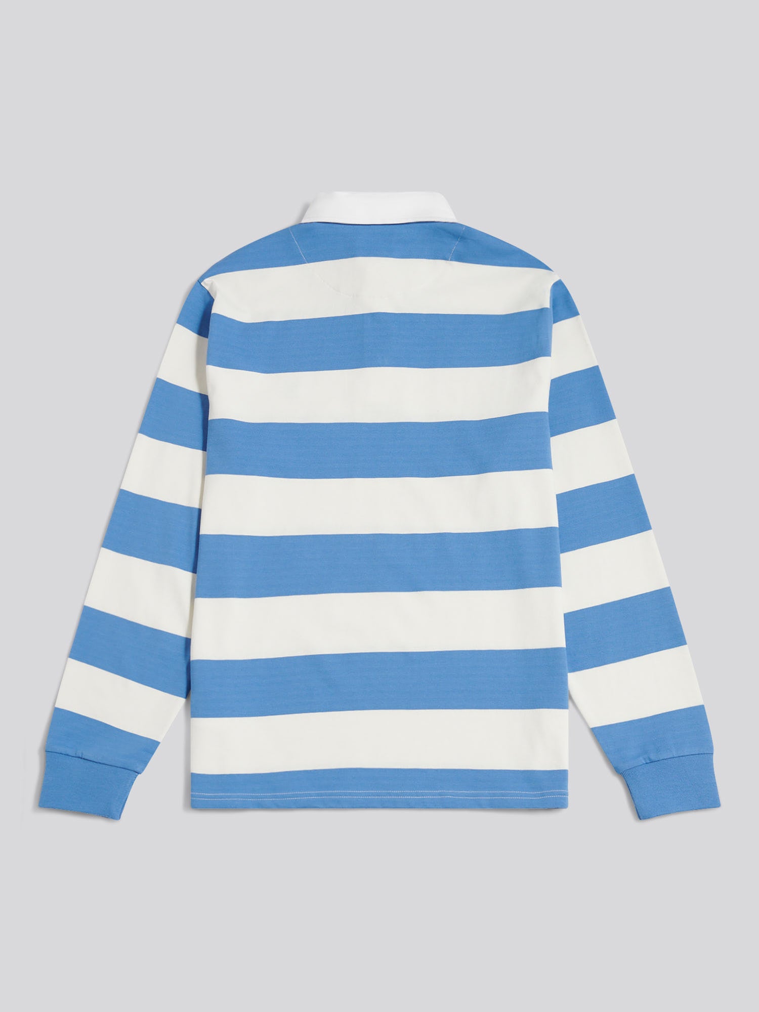 Mens Classic Stripe Rugby Shirt Whisper White