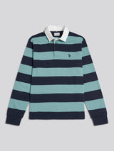 Mens Classic Stripe Rugby Shirt Arctic