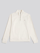 Mens Interlock Taped Funnel Sweatshirt Whisper White