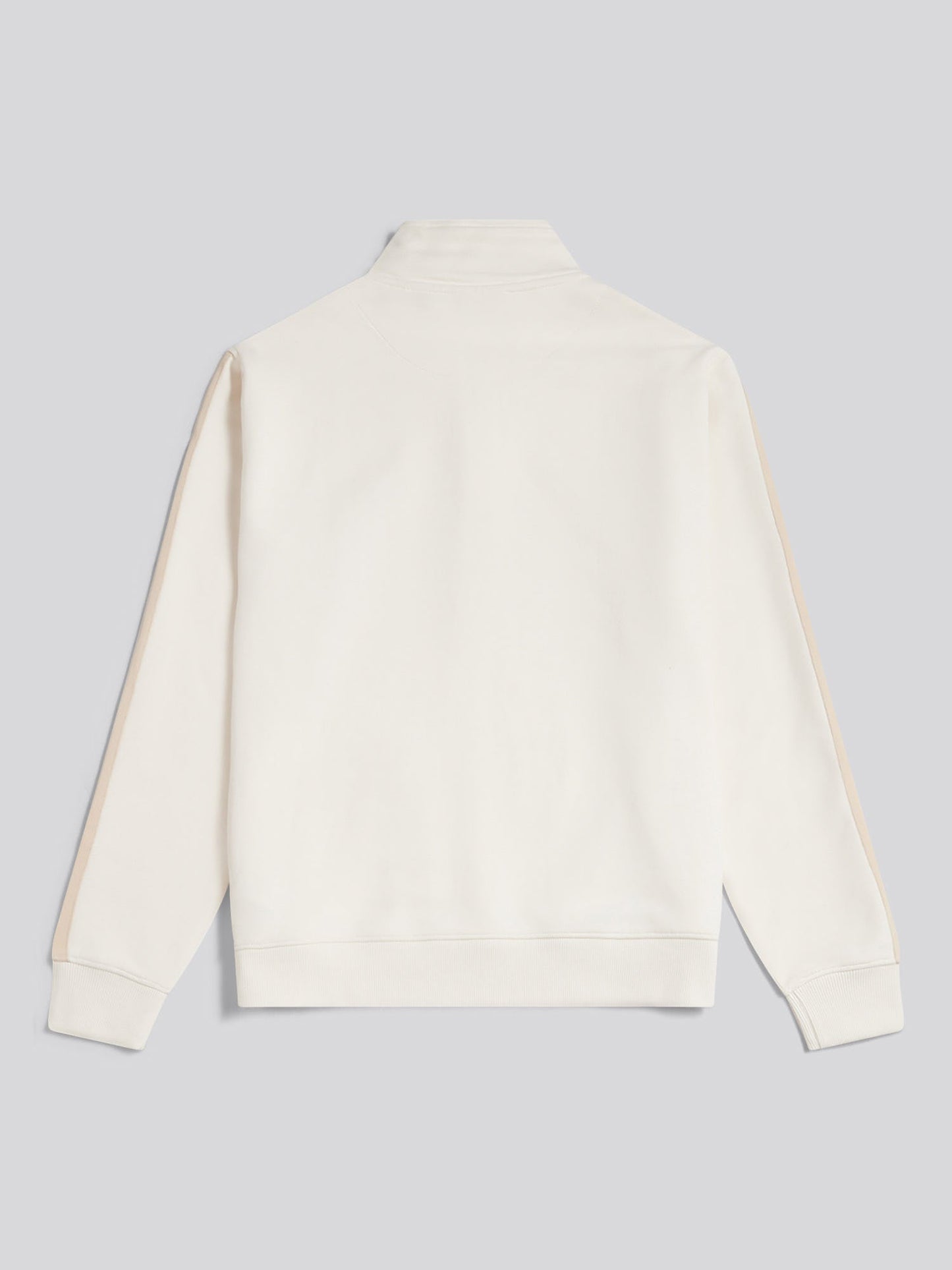 Mens Interlock Taped Funnel Sweatshirt Whisper White