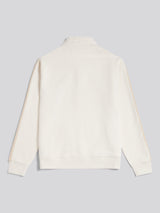 Mens Interlock Taped Funnel Sweatshirt Whisper White
