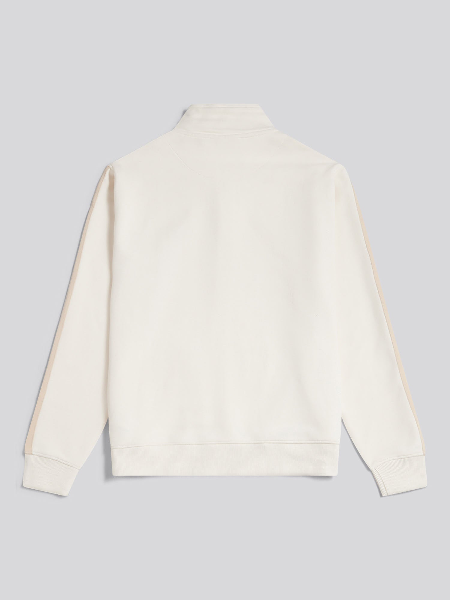 Mens Interlock Taped Funnel Sweatshirt Whisper White