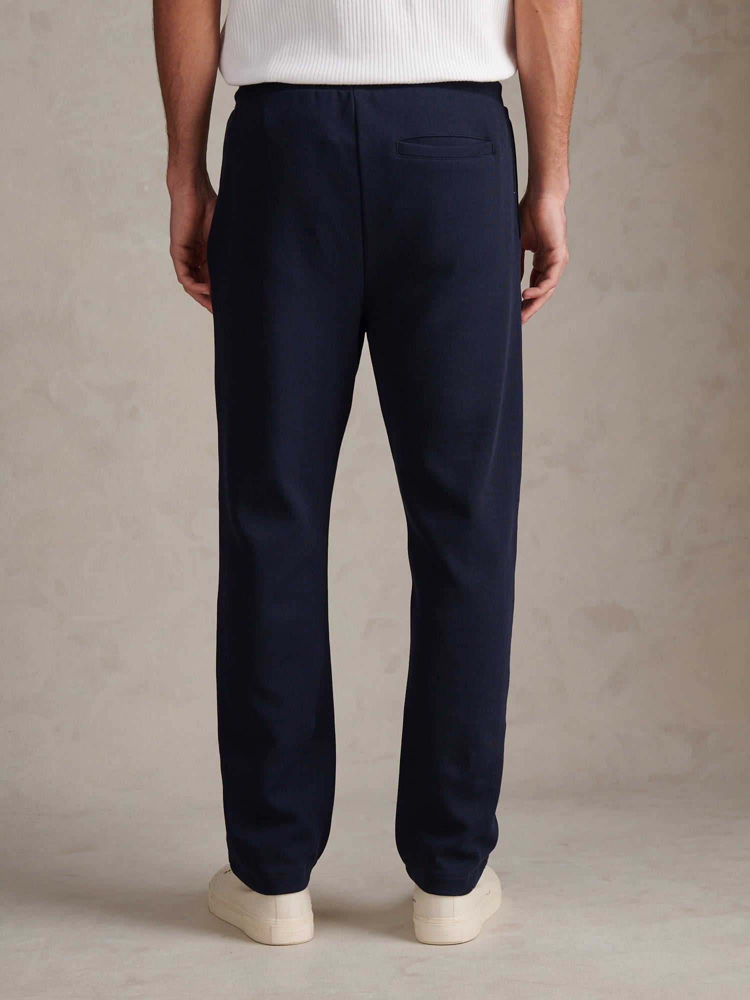 Mens Interlock Pintuck Joggers Dark Sapphire Navy